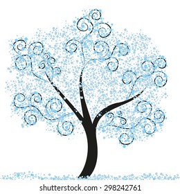abstract tree vector silhouette