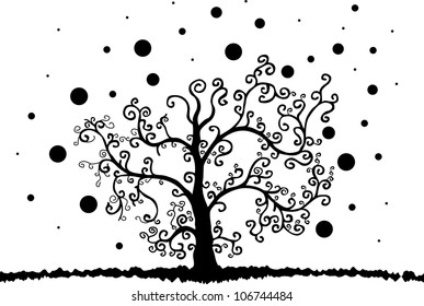 Abstract Tree Wall Decal