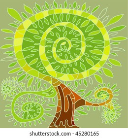 Abstract tree of wishes