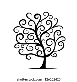 Art Tree Beautiful Your Design Stock Vector (royalty Free) 109834556 