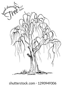 Tree Silhouette Isolated On White Background Stock Vector (Royalty Free ...