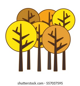 abstract trees fall season  icon image vector illustration design 
