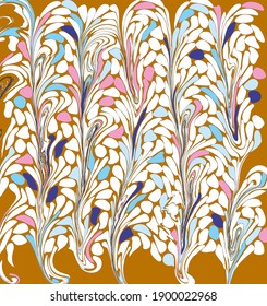 Árboles abstractos al estilo de arte fluido.