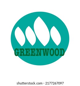abstract trees minimalistic logo concept for wooden company