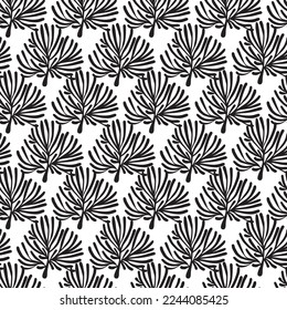 Resumen Árboles Silhouette Vector Organic Seamless Pattern se puede utilizar para el diseño de fondo y de ropa