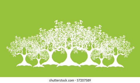 abstract trees, symbol of nature