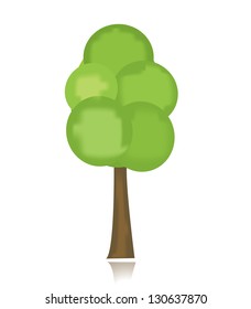 Abstract trees vector