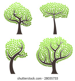 abstract trees vector