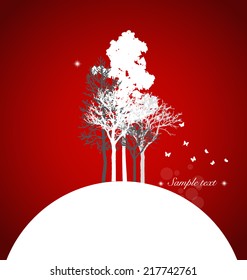 Abstract trees. Vector illustration.