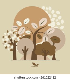 Abstract trees. Vector illustration.