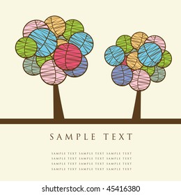 Abstract trees. Vector illustration.