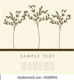 Abstract trees. Vector illustration.