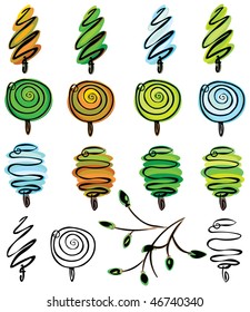 Abstract trees, winter, spring, summer, autumn....