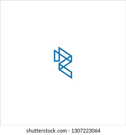 Abstract trend letter R logo design template