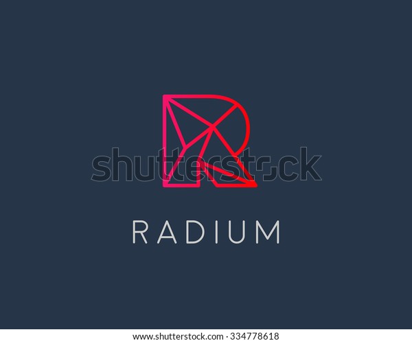 Abstract Trend Letter R Logo Design Stock Vector Royalty Free