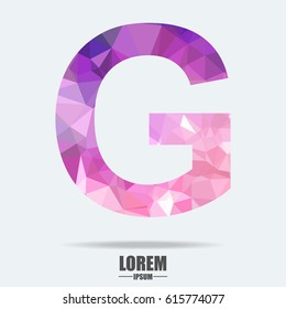 Abstract trend polygon letter G logo design template. Art tech media app creative sign. Colorful vector symbol icon. Bright alphabet font.