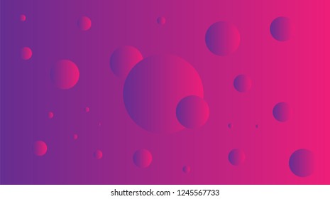 Abstract trend vector EPS10 with circles of different size and transparency with a gradient from pink to purple