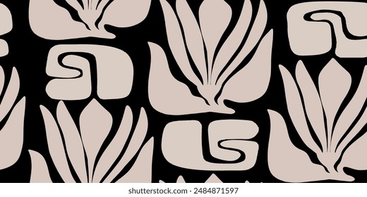 Abstract trendy artistic art pattern. Modern black and white vector template for design.
