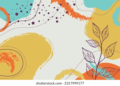 Plantilla de fondo artístico de moda abstracta