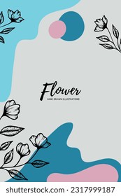 Abstract trendy artistic background template