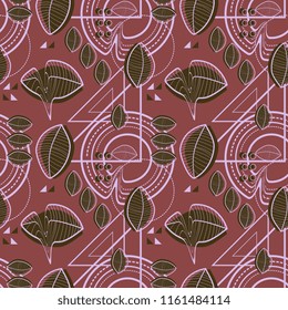 Abstract trendy autumn seamless pattern
