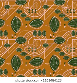 Abstract trendy autumn seamless pattern