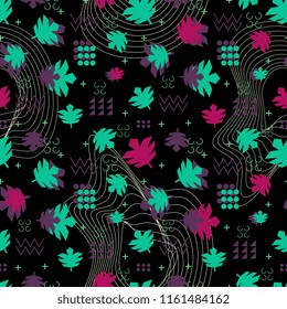 Abstract trendy autumn seamless pattern