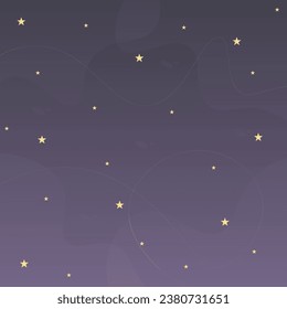 Abstract Trendy Background Celestial Astronomic Five Angles Stars Blue Night Vector