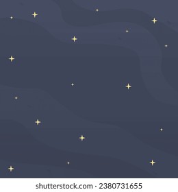 Abstract Trendy Background Celestial Astronomic Four Angles Stars Blue Night Vector