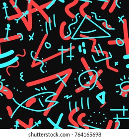 Abstract trendy background - colorful seamless pattern.