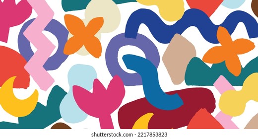Abstract trendy background design with aesthetic random shape pattern for cover, poster, banner, fabric and print
