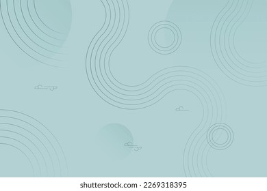 Abstract trendy background design with subtle lines and circles shapes in minimalist style