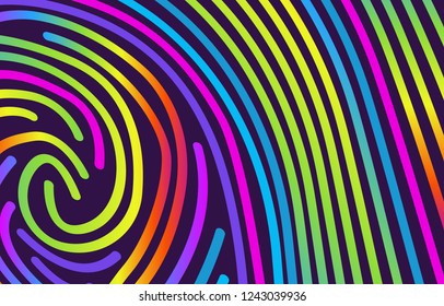 Abstract trendy background with flowing colorful lines. Can be used in design as splashscreen, background