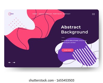 Abstract trendy background for landing pages, can be used for web development