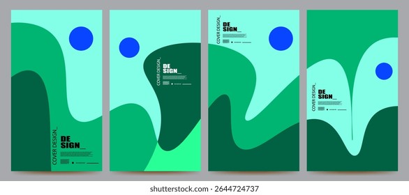 abstract trendy background set design template