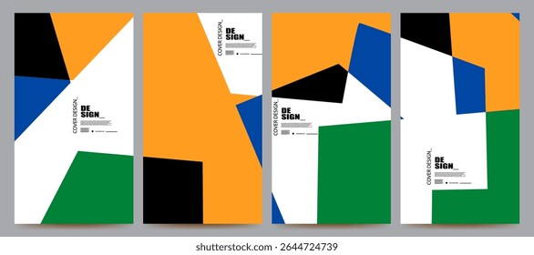 abstract trendy background set design template