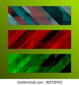Abstract trendy  banner with geometric shape. Colorful background. Vector illustration. Eps 10