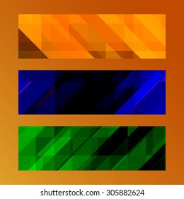 Abstract trendy  banner with geometric shape. Colorful background. Vector illustration. Eps 10