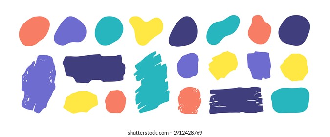 Abstract trendy banner shapes. Stylish modern vector illustration in bright colors
