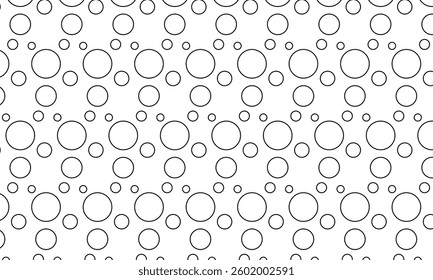 abstract trendy big small outline black dot pattern perfect for background.