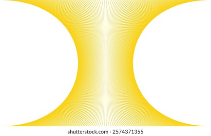 abstract trendy big to small yellow bulge line pattern art perfect for background.