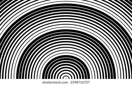 abstract trendy black big to small circular line pattern perfect for background.