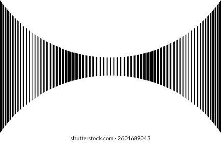 abstract trendy black big to small repeat bulge line pattern perfect for background.