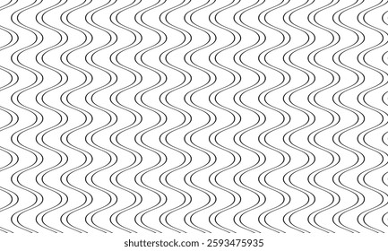 abstract trendy black double line smooth wave pattern perfect for background.