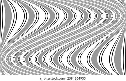 abstract trendy black grey flowing wave line pattern art perfect for background.