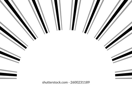 abstract trendy black grey radial line pattern art perfect for background.