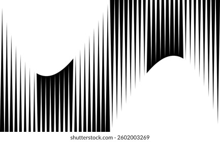 abstract trendy black oblique line flowing flag pattern perfect for background.