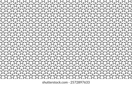 abstract trendy black outline star pattern perfect for background.