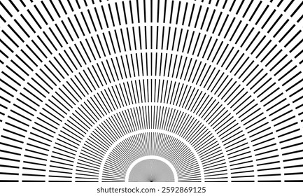 abstract trendy black thin short line sunburst stripe pattern perfect for background.