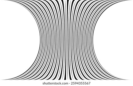 abstract trendy black thin and thick hourglass line pattern perfect for background.